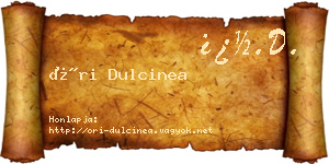 Őri Dulcinea névjegykártya